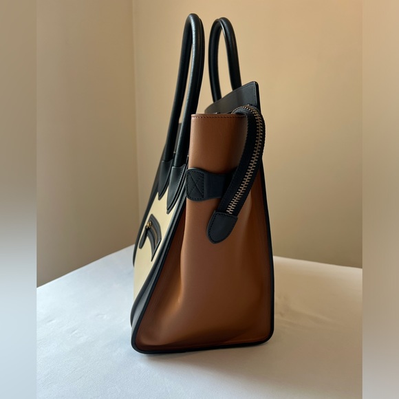 Celine Tricolor Satin Calfskin Mini Luggage Tote - Picture 2 of 11